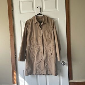 Tan Eddie Bauer trench coat